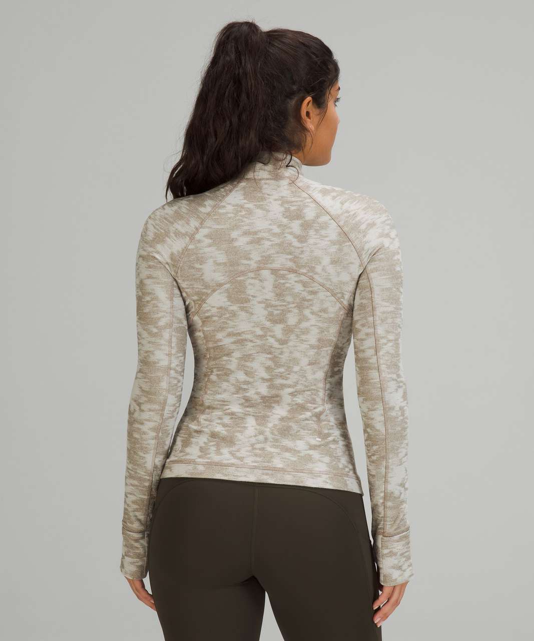 Lululemon Its Rulu Run Half-Zip - Data Rush Mini Jacquard White Opal Rover