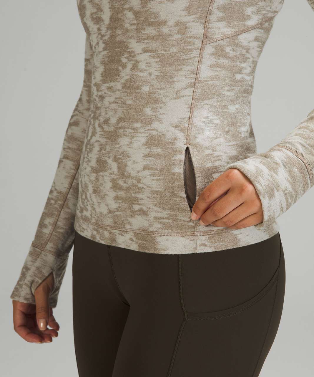 Lululemon Its Rulu Run Half-Zip - Data Rush Mini Jacquard White Opal Rover