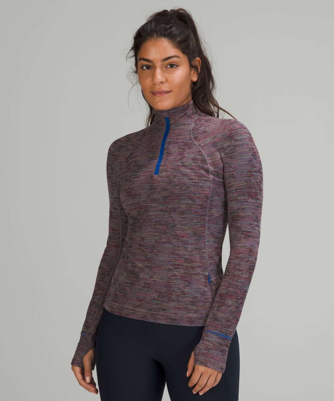 Lululemon Its Rulu Run Half-Zip - Data Rush Jacquard Anchor