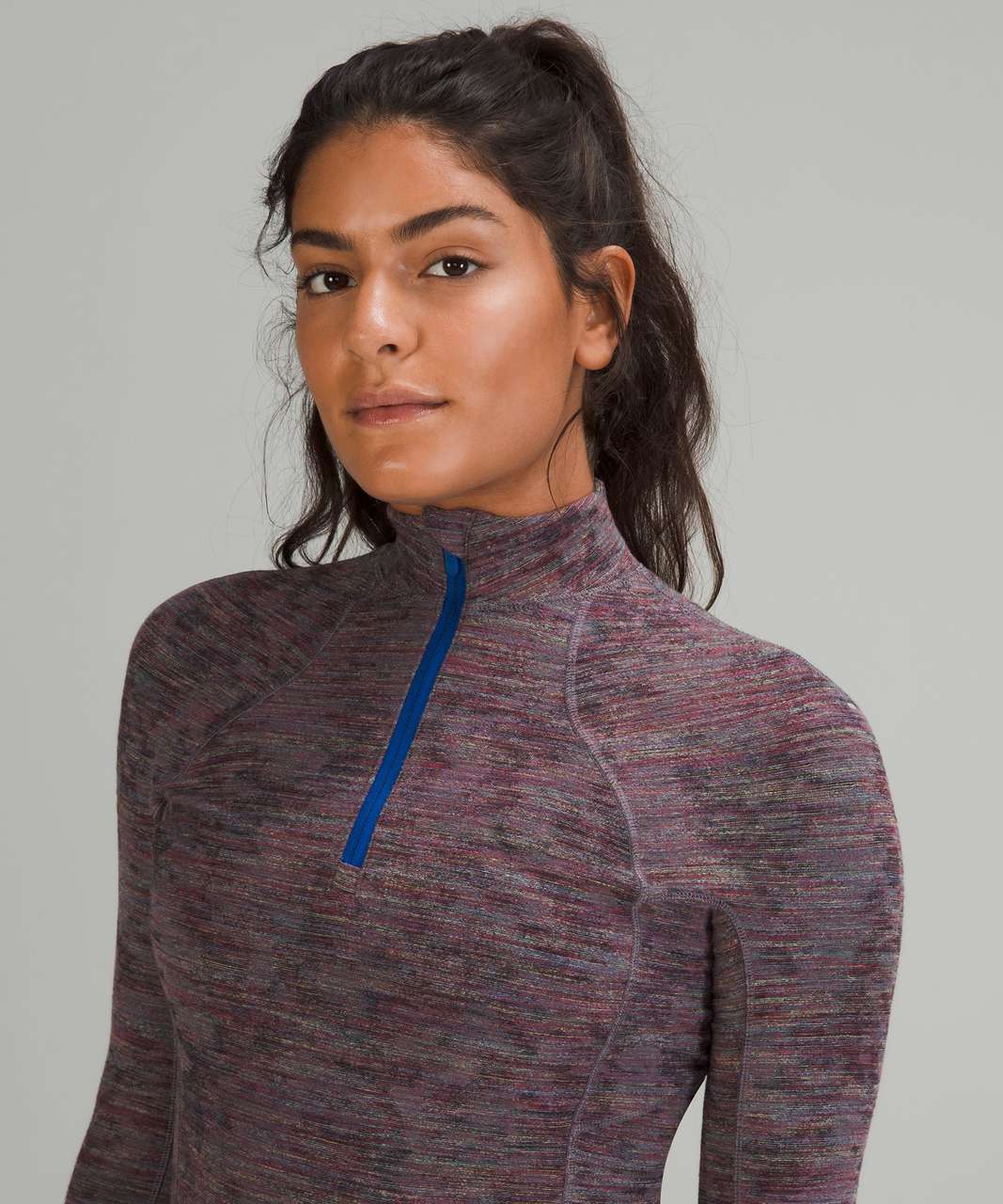 Lululemon Its Rulu Run Half-Zip - Data Rush Jacquard Anchor SymphonyBlue