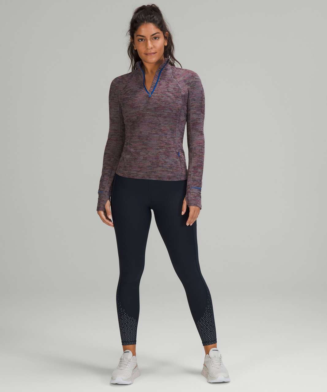 Lululemon Its Rulu Run Half-Zip - Data Rush Jacquard Anchor SymphonyBlue