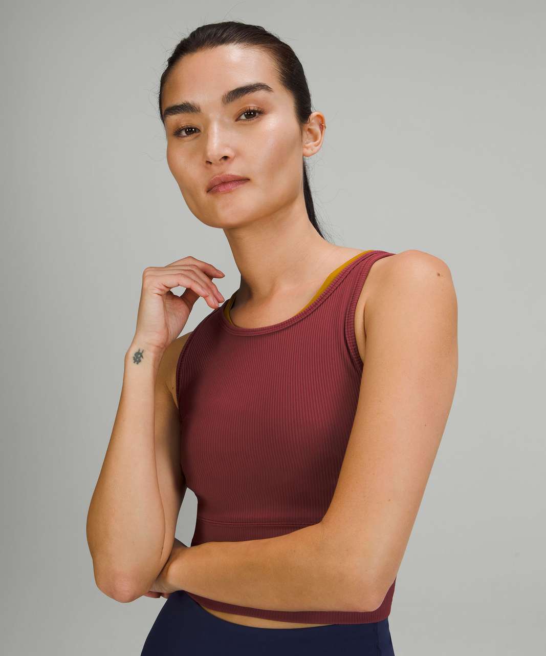 Lululemon Power Pivot Tank Top *Rib - Mulled Wine