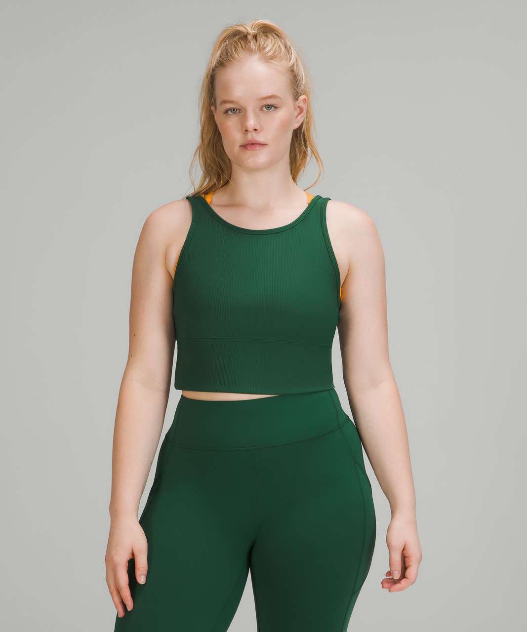 Lululemon Power Pivot Tank Top *Rib - Everglade Green