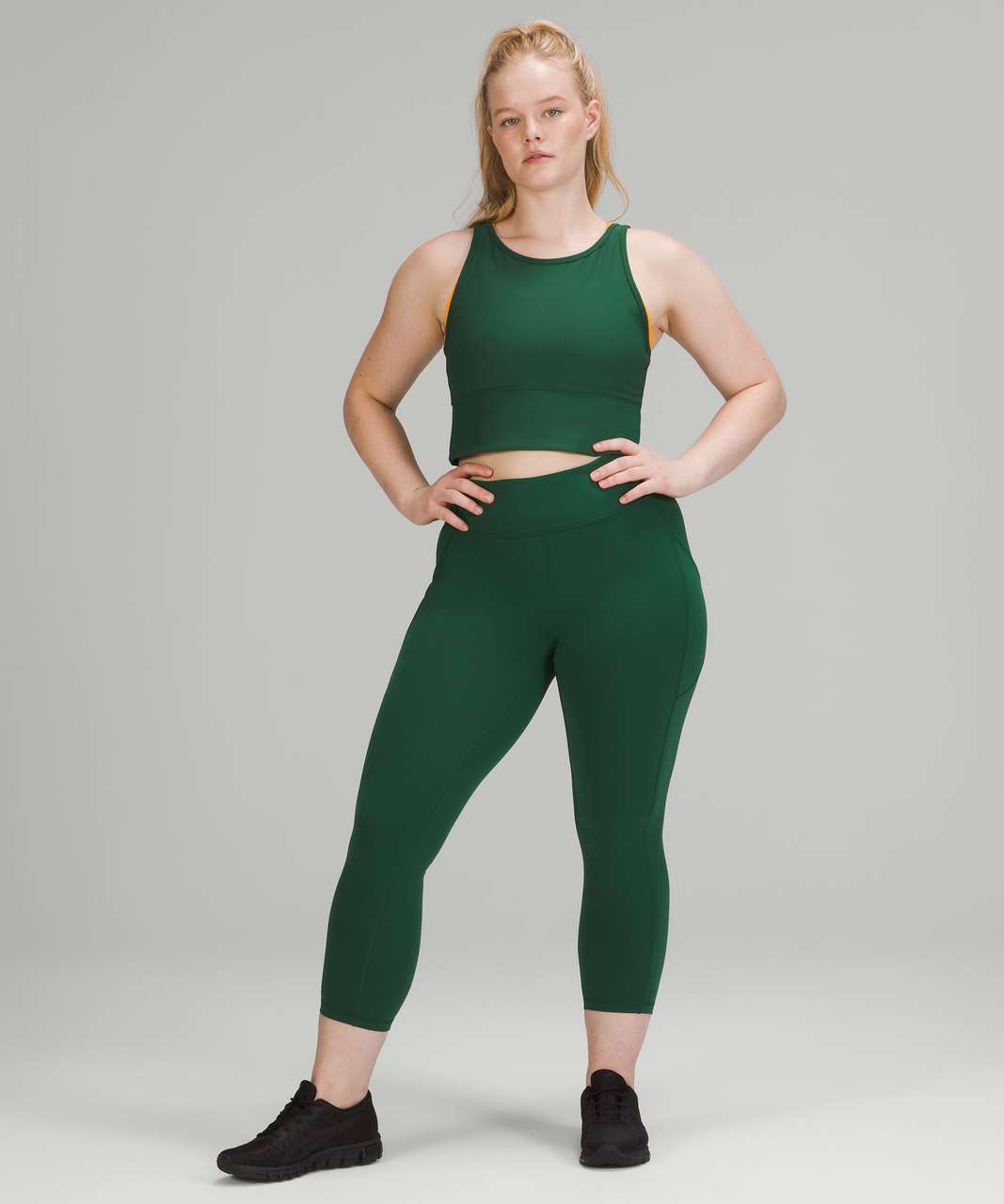 Lululemon Power Pivot Tank Top *Rib - Rainforest Green - lulu fanatics