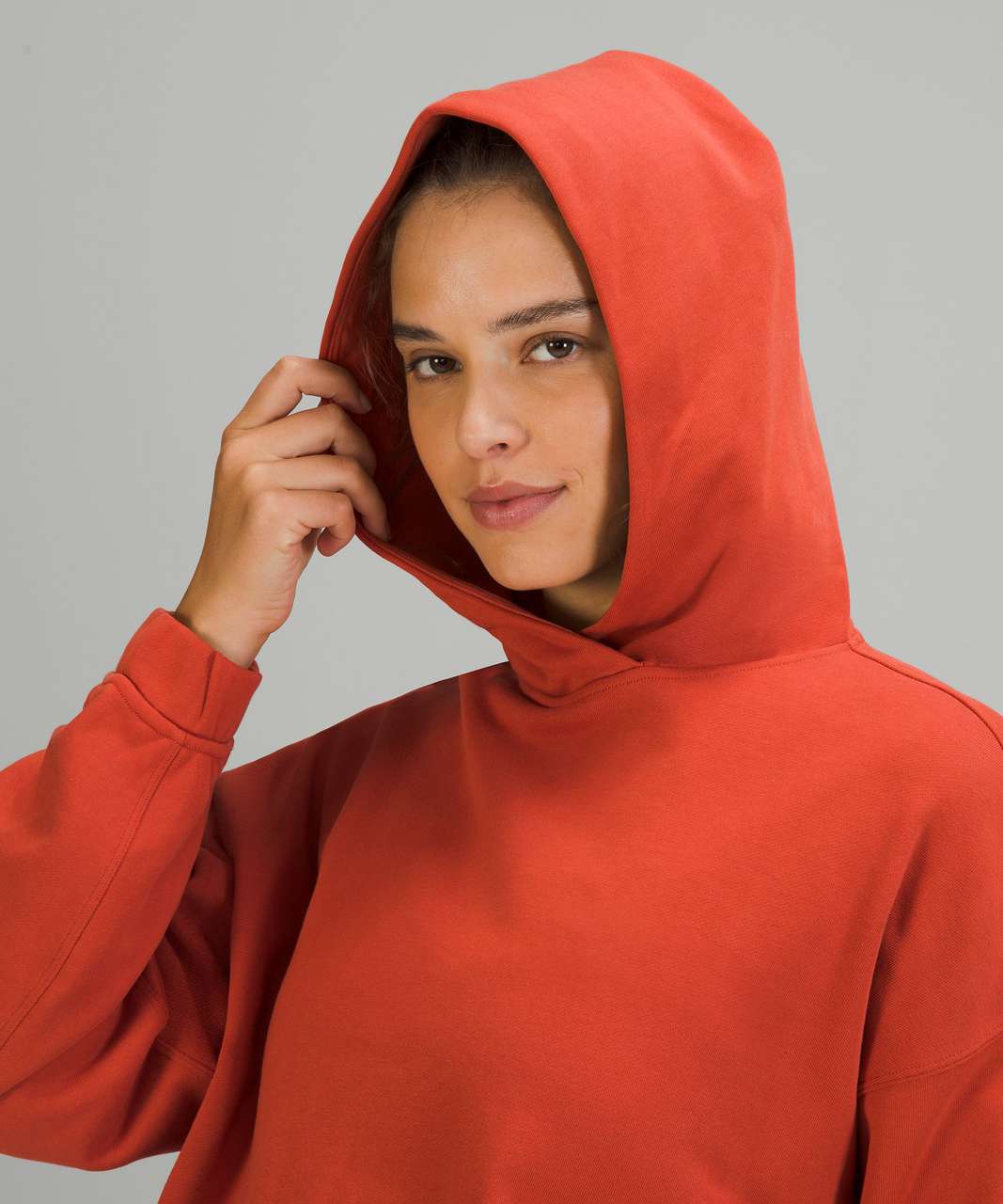 Lululemon Relaxed Cropped Hoodie - Canyon Orange - lulu fanatics