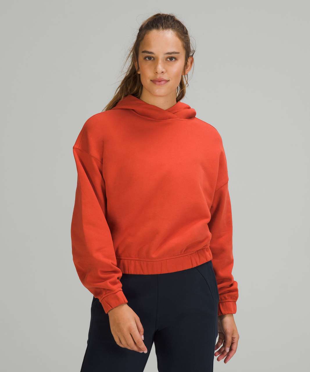 Lululemon Relaxed Cropped Hoodie - Canyon Orange