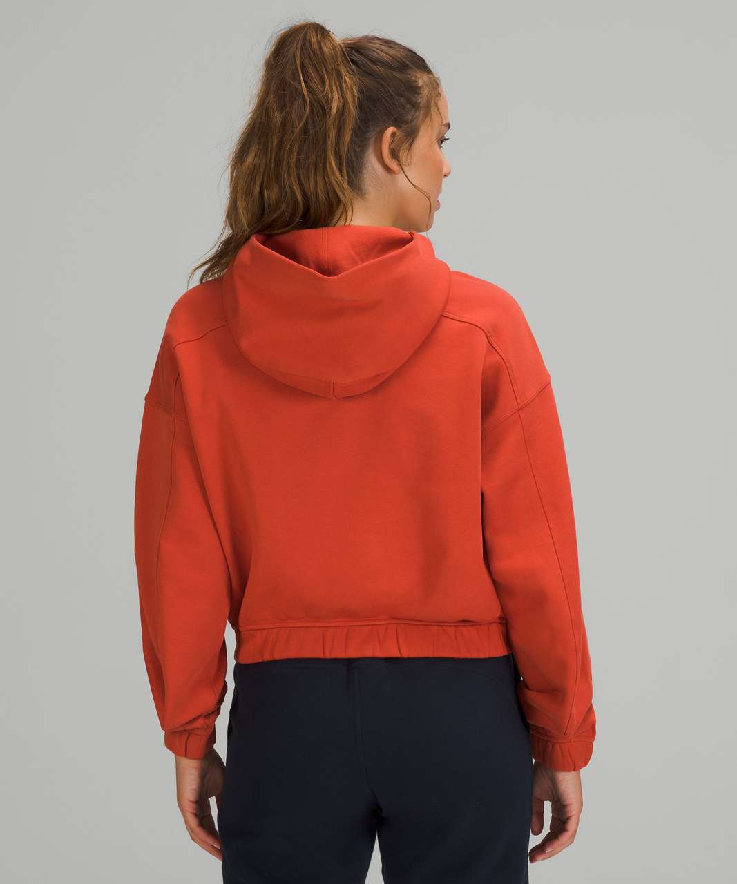 Lululemon Scuba Full-Zip Cropped Hoodie - Solar Orange - lulu fanatics