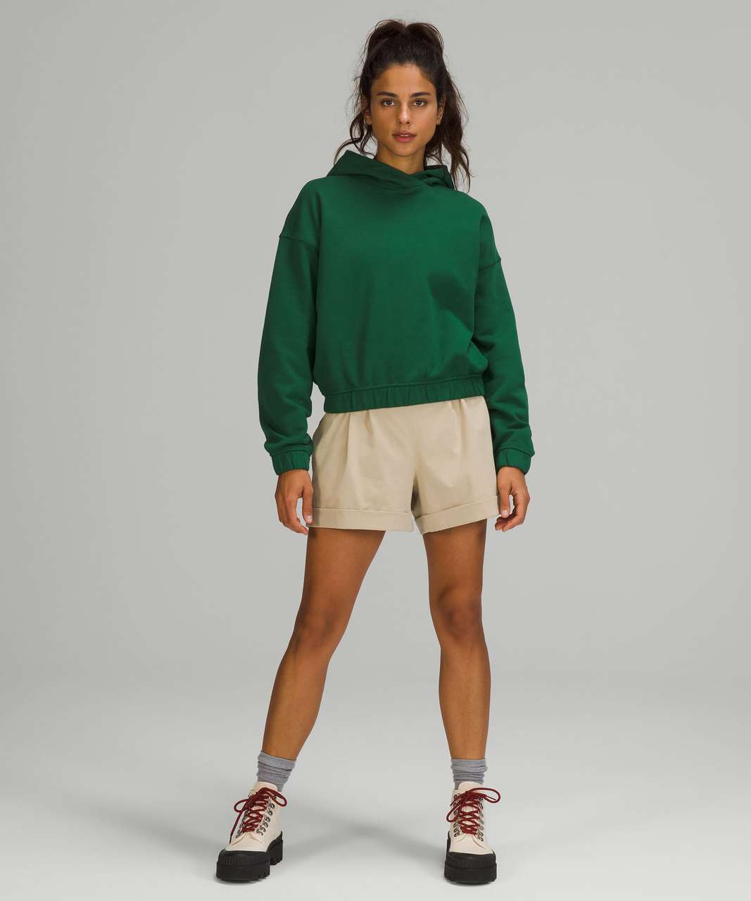 Lululemon Relaxed Cropped Hoodie - Everglade Green