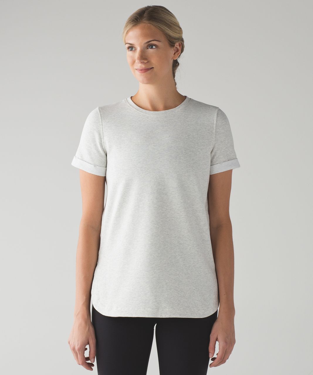 Lululemon All Time Tee - Heathered White / White