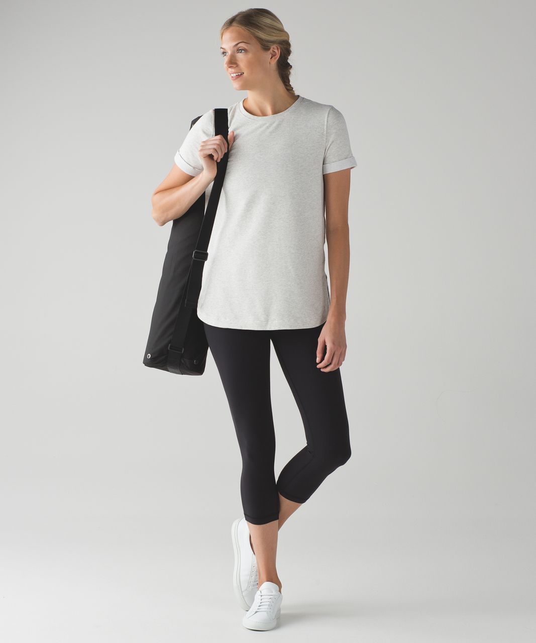 Lululemon All Time Tee - Heathered White / White