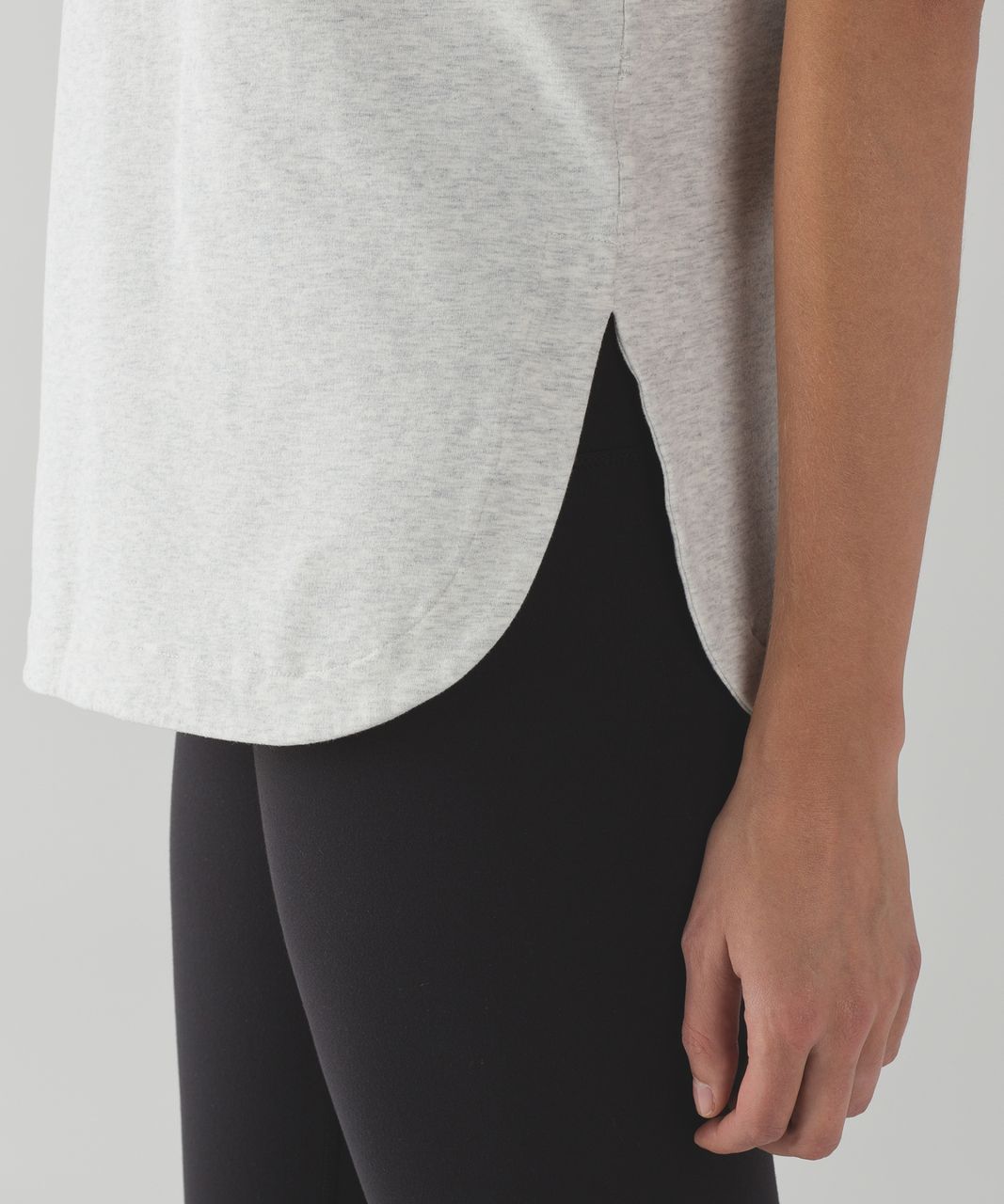 Lululemon All Time Tee - Heathered White / White