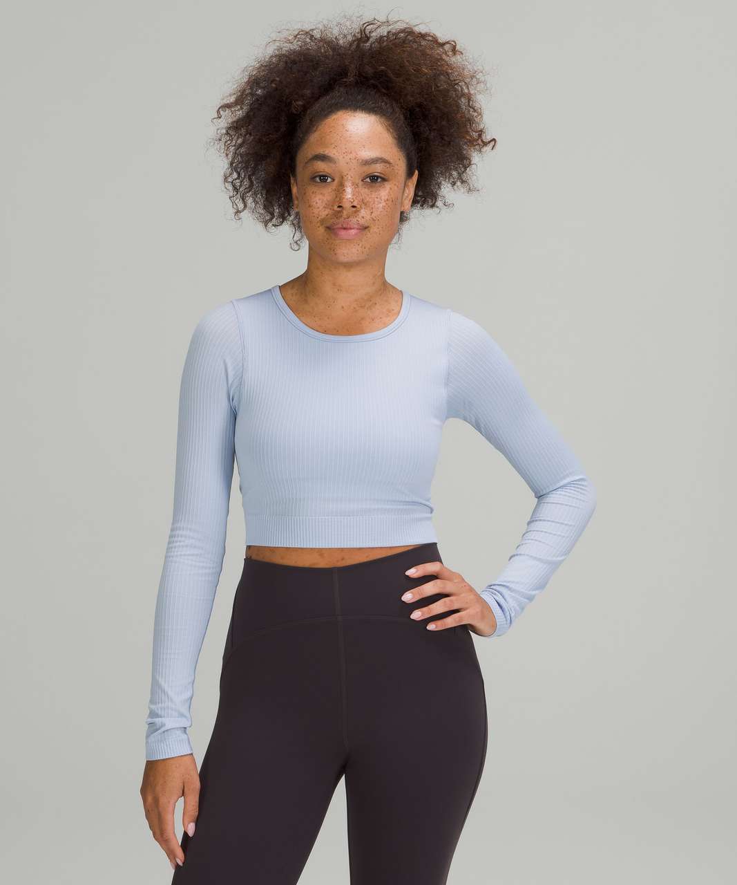 Lululemon Ebb to Street Long Sleeve Shirt - Blue Linen