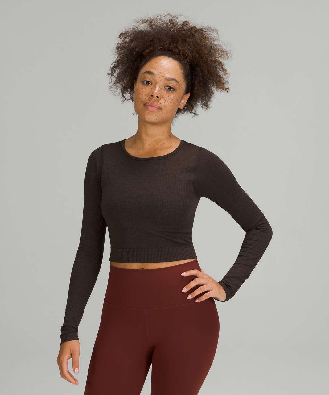 Lululemon Ebb to Street Long Sleeve Shirt - French Press - lulu fanatics