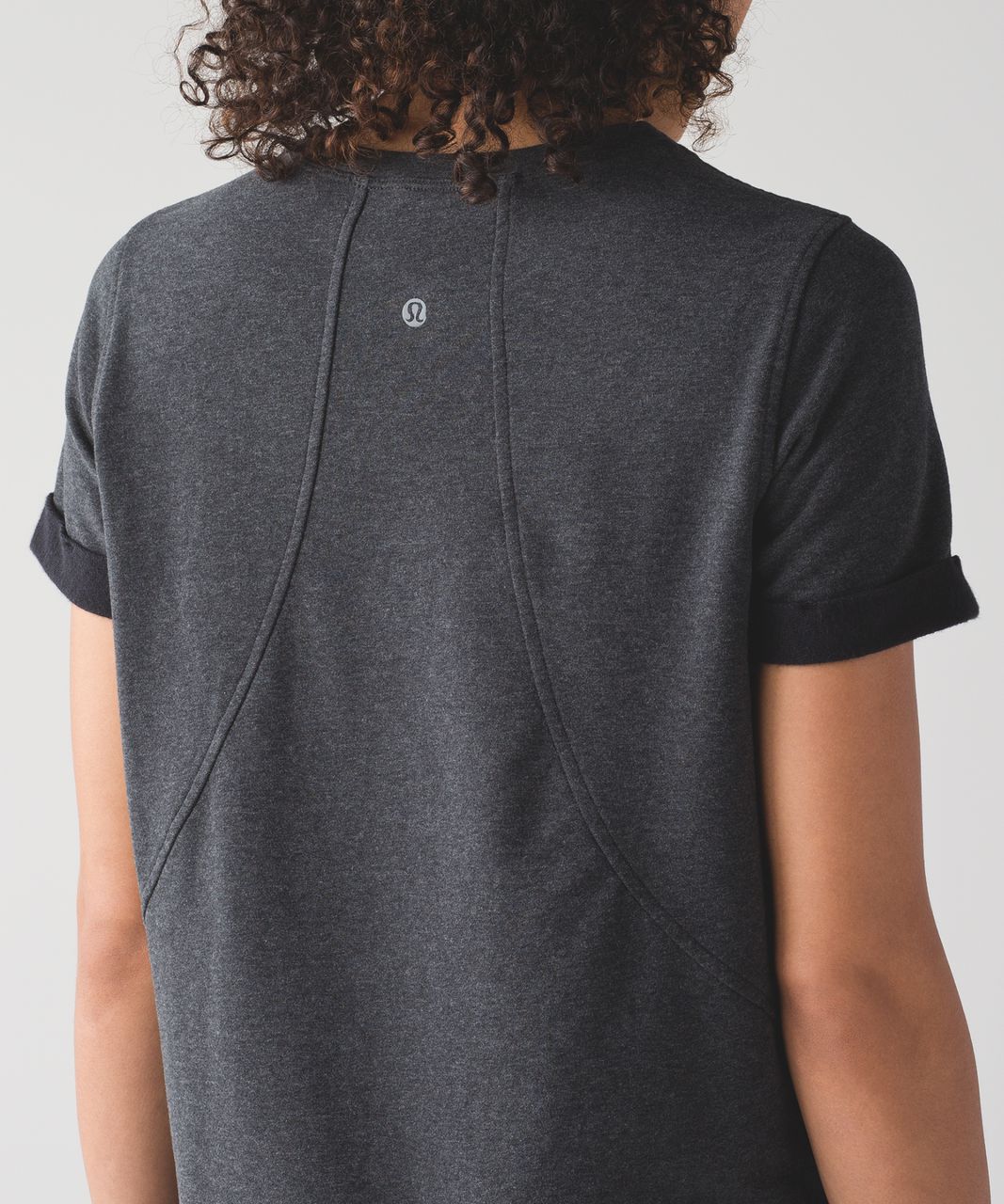 Lululemon All Time Tee - Heathered Black / Black