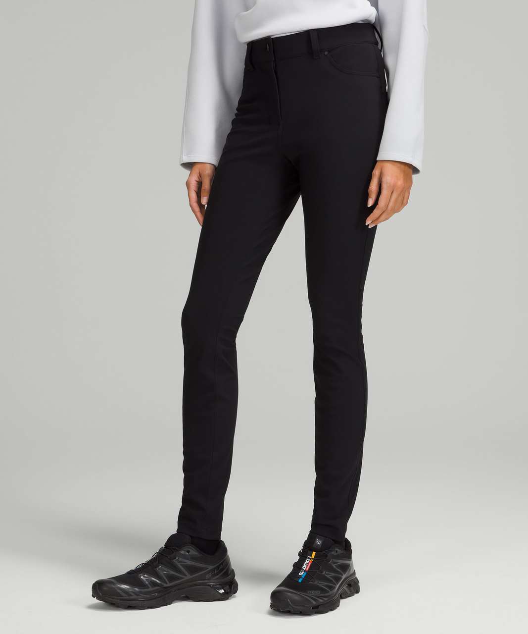 Lululemon City Sleek 5 Pocket 7/8 Pant - Black / Black - lulu fanatics