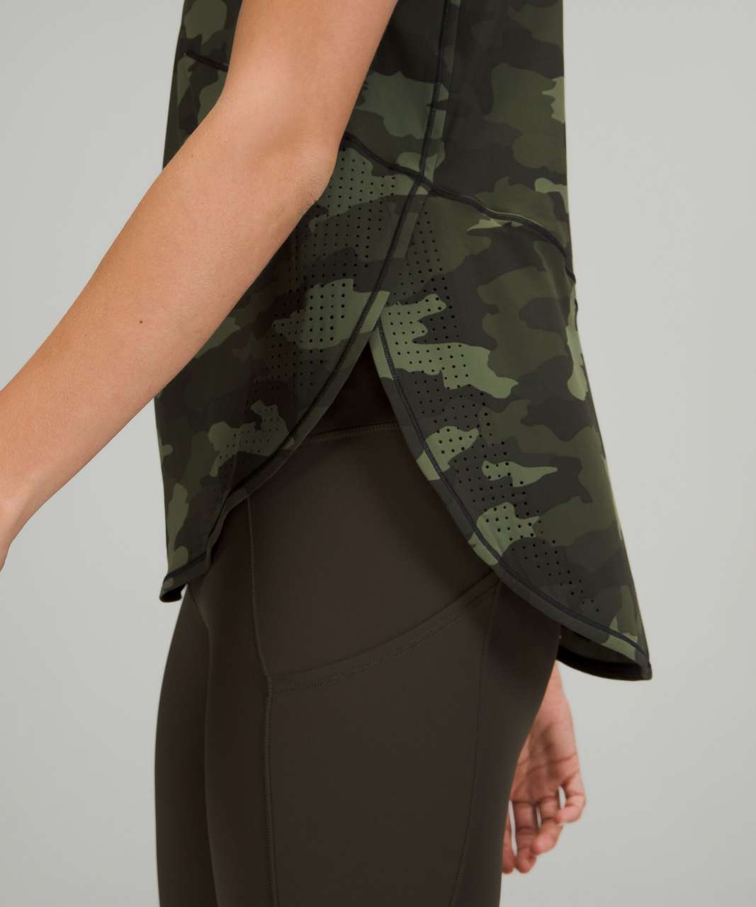 Lululemon UV Protection Running Short Sleeve - Heritage 365 Camo Medium  Olive Multi - lulu fanatics