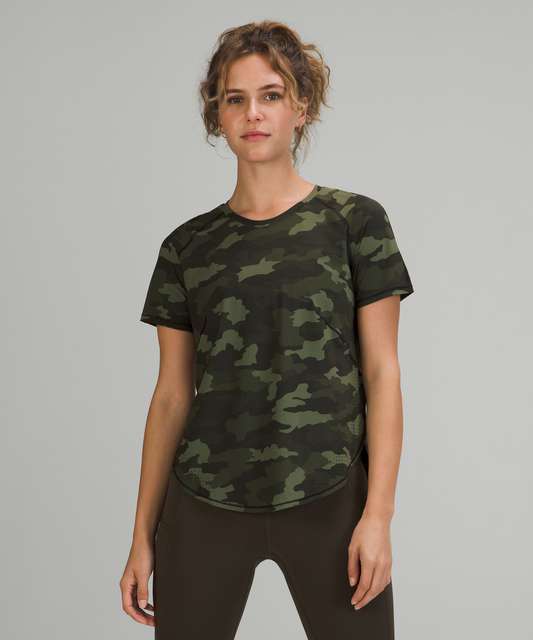 Lululemon UV Protection Running Short Sleeve - Heritage 365 Camo Medium  Olive Multi - lulu fanatics