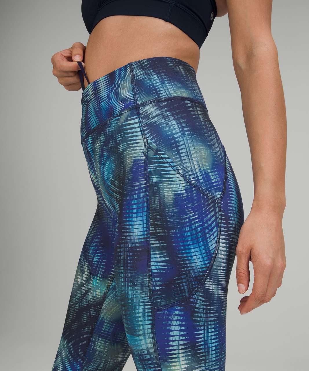 Lululemon Invigorate High-Rise Crop 23" *Foil - Shapeshifter Flux Blue Multi