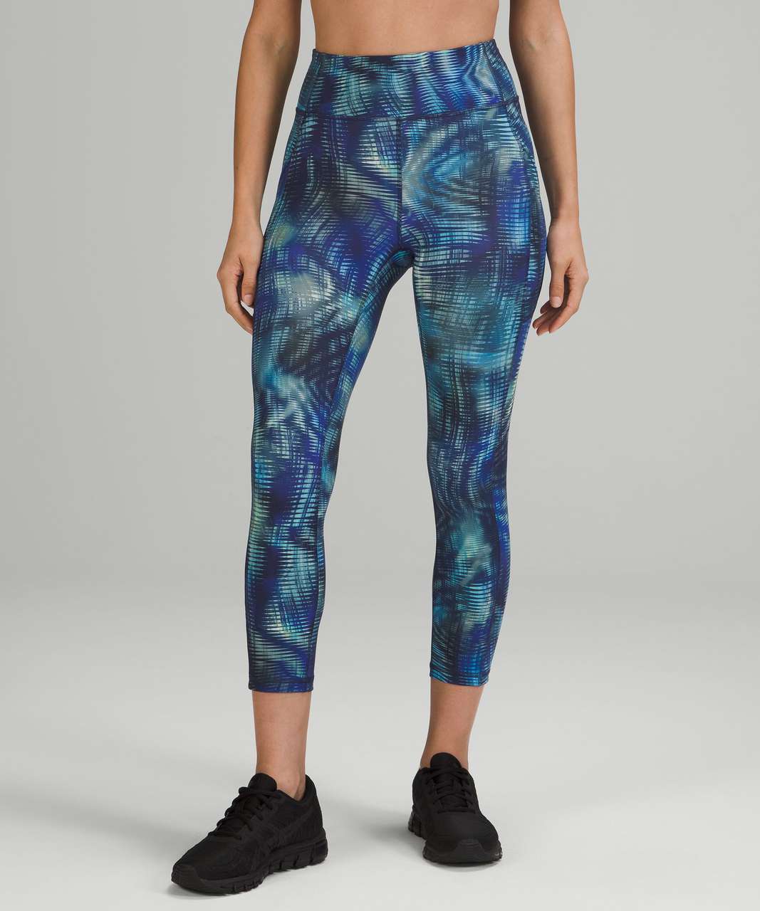 Lululemon Invigorate High-Rise Crop 23" *Foil - Shapeshifter Flux Blue Multi