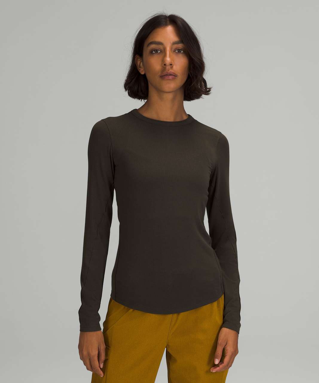 Lululemon Hold Tight Long Sleeve Shirt - Dark Olive - lulu fanatics