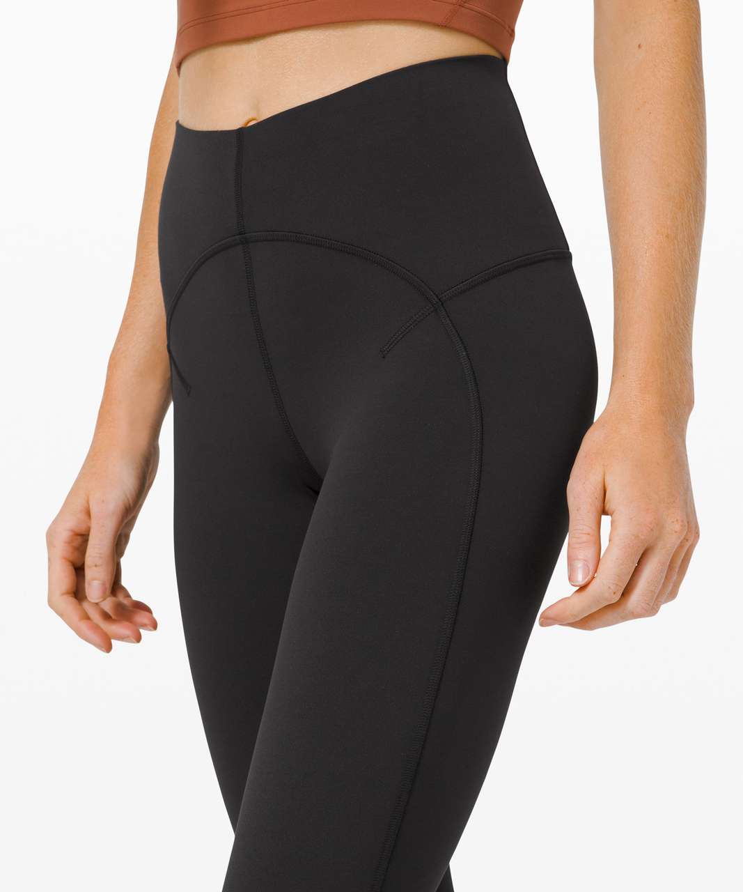 Lululemon Unlimit High-Rise Crop Black Leggings Keyhole Detail 23