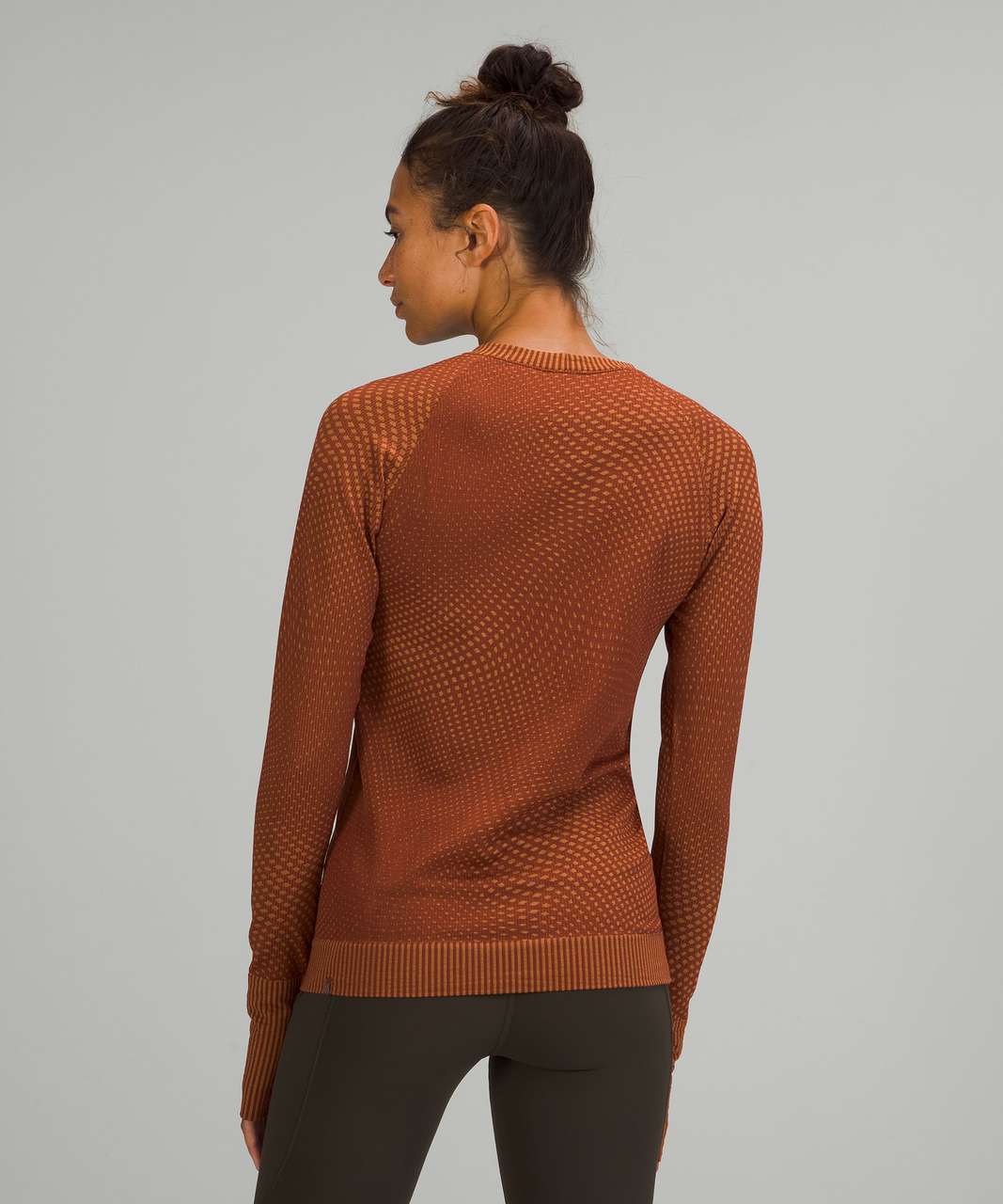 Lululemon Rest Less Pullover - Grid Warp Date Brown / Desert Sun