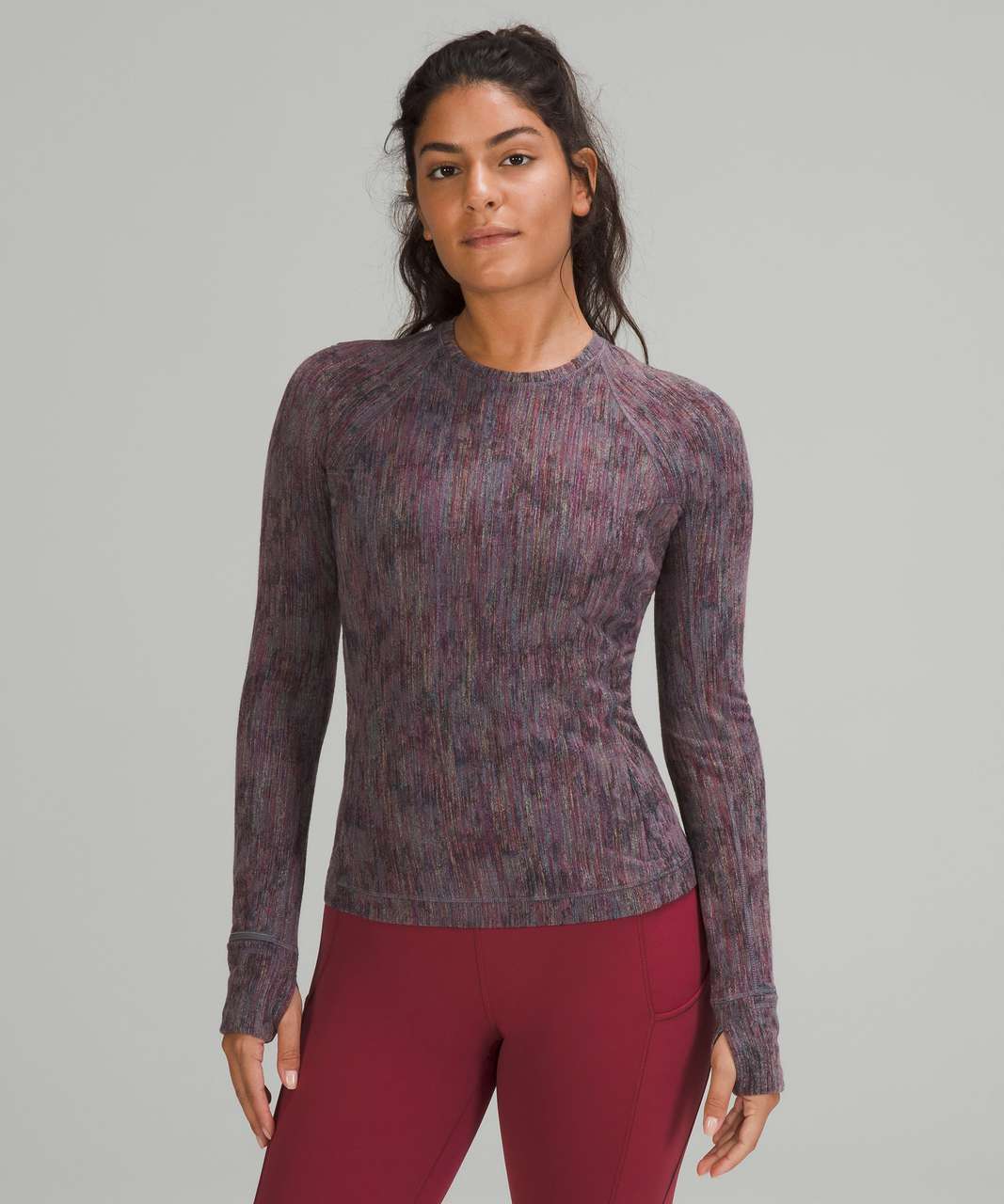 Lululemon Its Rulu Run Long Sleeve Shirt - Mulled Wine - lulu fanatics