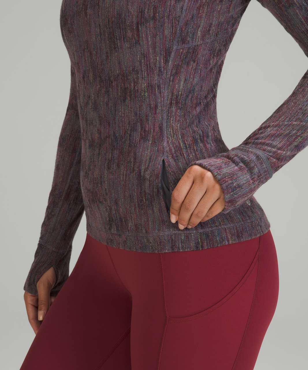 Lululemon Its Rulu Run Long Sleeve Shirt - Data Rush Jacquard Anchor  SymphonyBlue - lulu fanatics