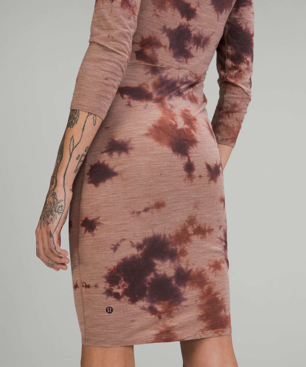 Lululemon lab Wool-Blend Tie Dye Dress - Mimic Tie Dye Dusty Bronze Ancient Copper Pelt