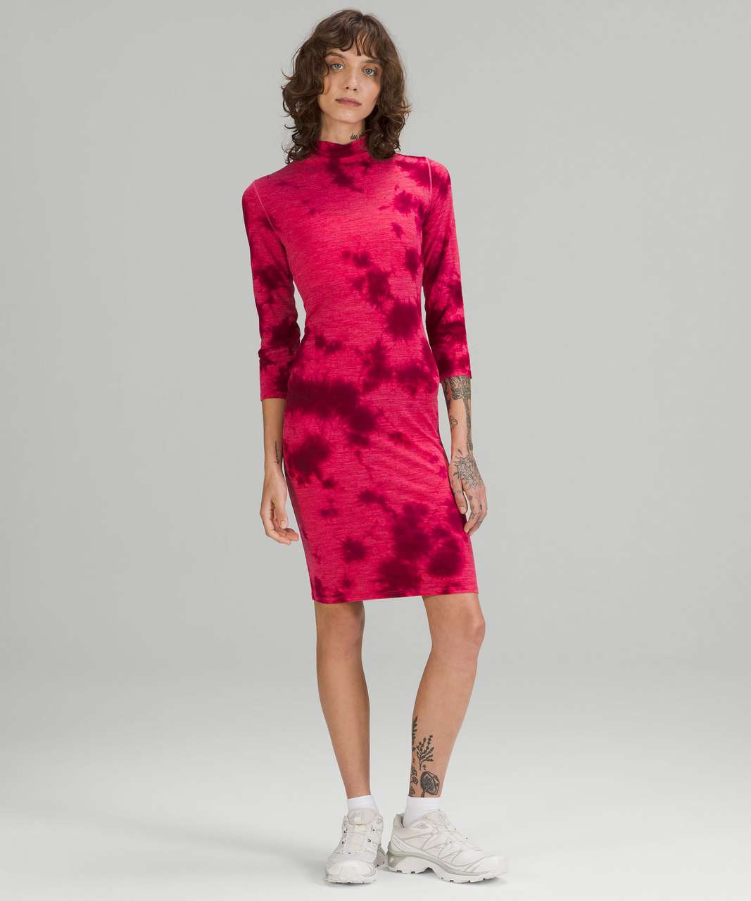 Lululemon lab Wool-Blend Tie Dye Dress - Mimic Tie Dye Pink Dragonfruit Wild Berry