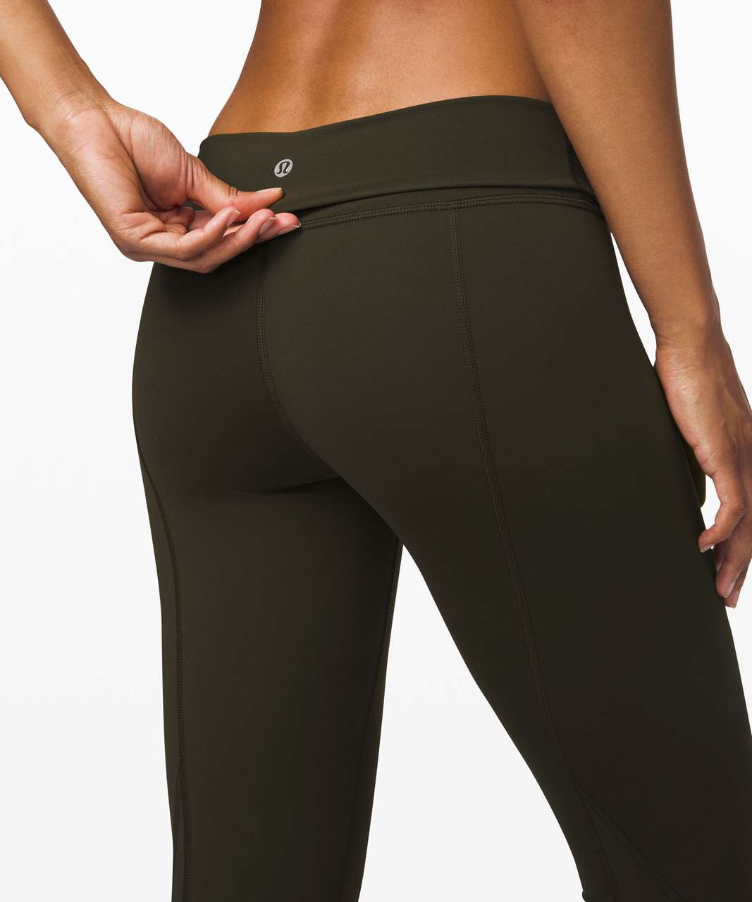 Lululemon Wunder Under Crop (High-Rise) Dark Olive Size 8 n-New