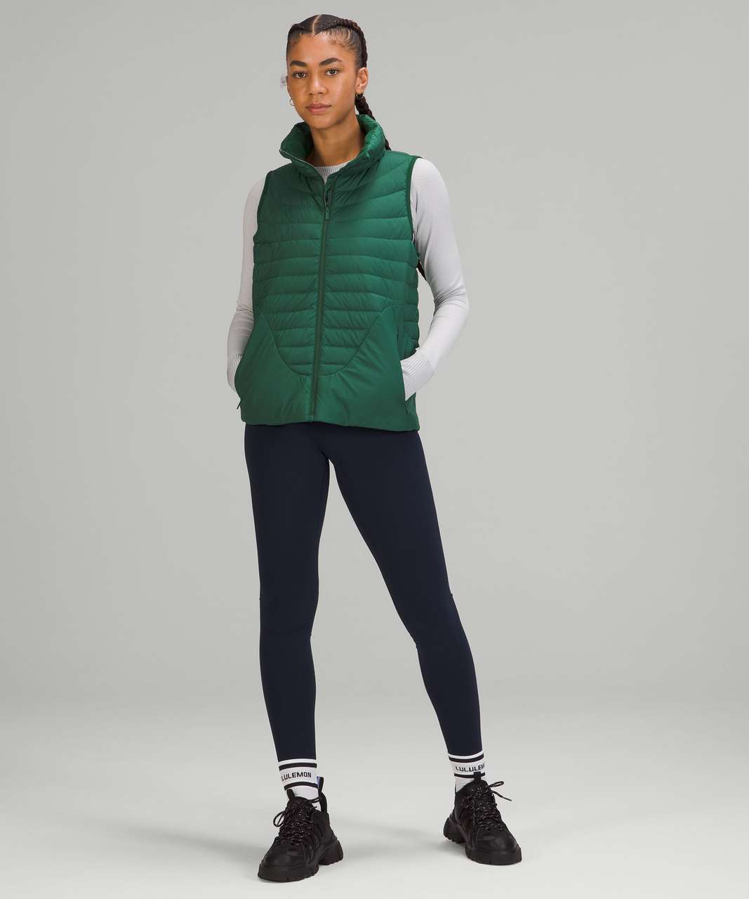 NWT Lululemon Down For It Vest Everglade Green 4 Deep Dark Run