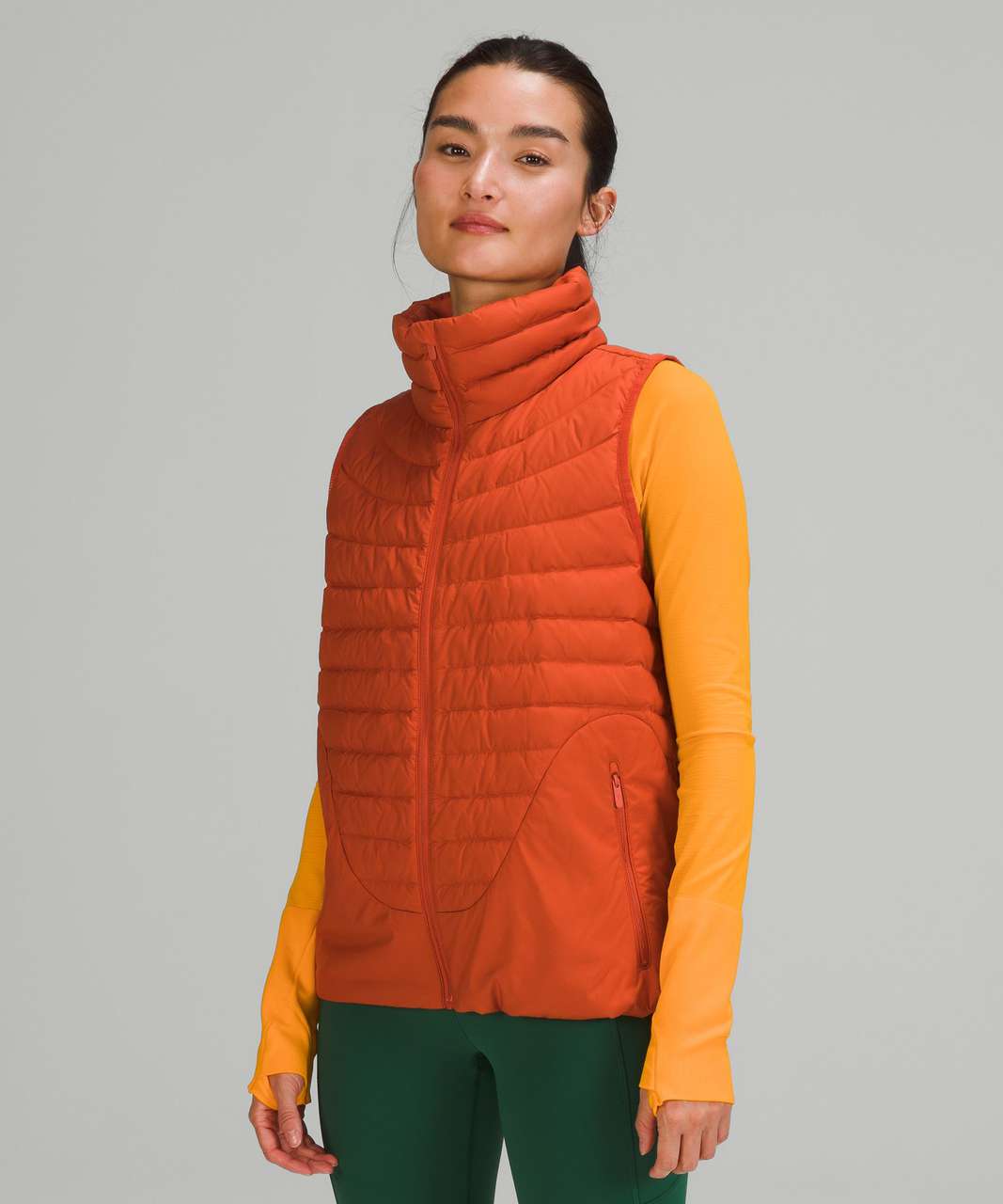 Lululemon Lightweight Relaxed-Fit Down Vest - Canyon Orange - lulu fanatics