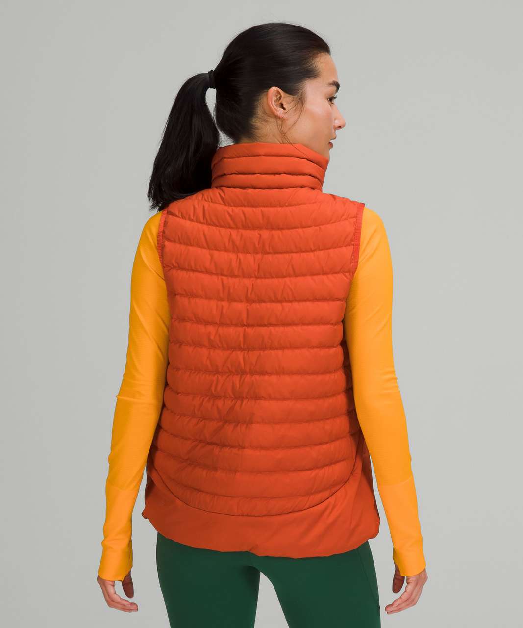 Lululemon Lightweight Relaxed-fit Down Vest In Canyon Orange