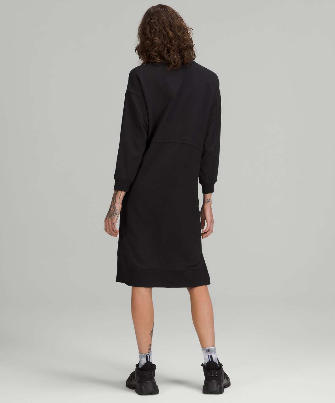 Lululemon Modal Fleece Funnel-Neck Dress - Black