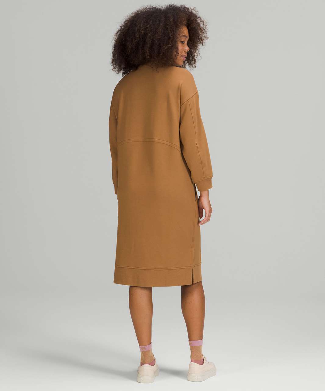 Lululemon Modal Fleece Funnel-Neck Dress - Bold Beige