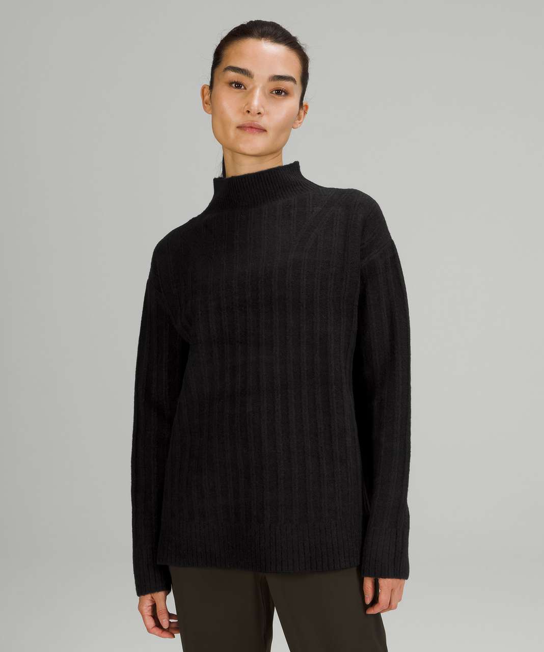 Lululemon Twin Rib Turtleneck Sweater - Black - lulu fanatics