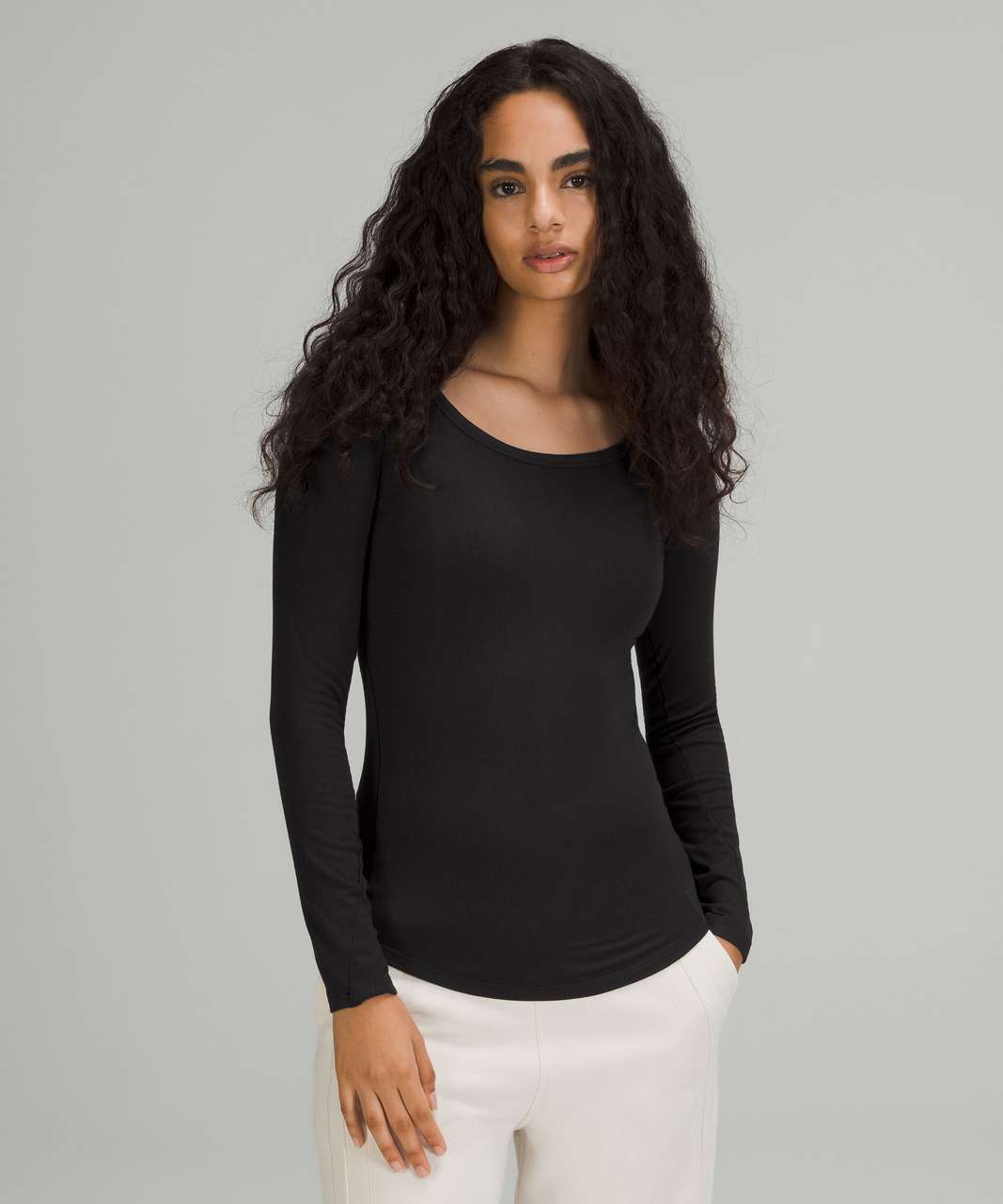 Lululemon Hold Tight Scoop Neck Long Sleeve Shirt - Black