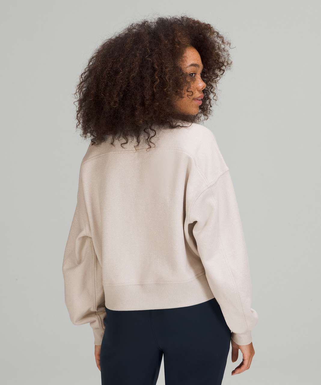 Lululemon Perfectly Oversized Cropped Crew *Spark - White Opal