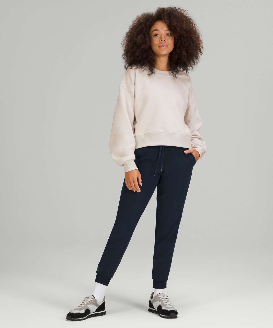 Lululemon Perfectly Oversized Cropped Crew *Spark - White Opal