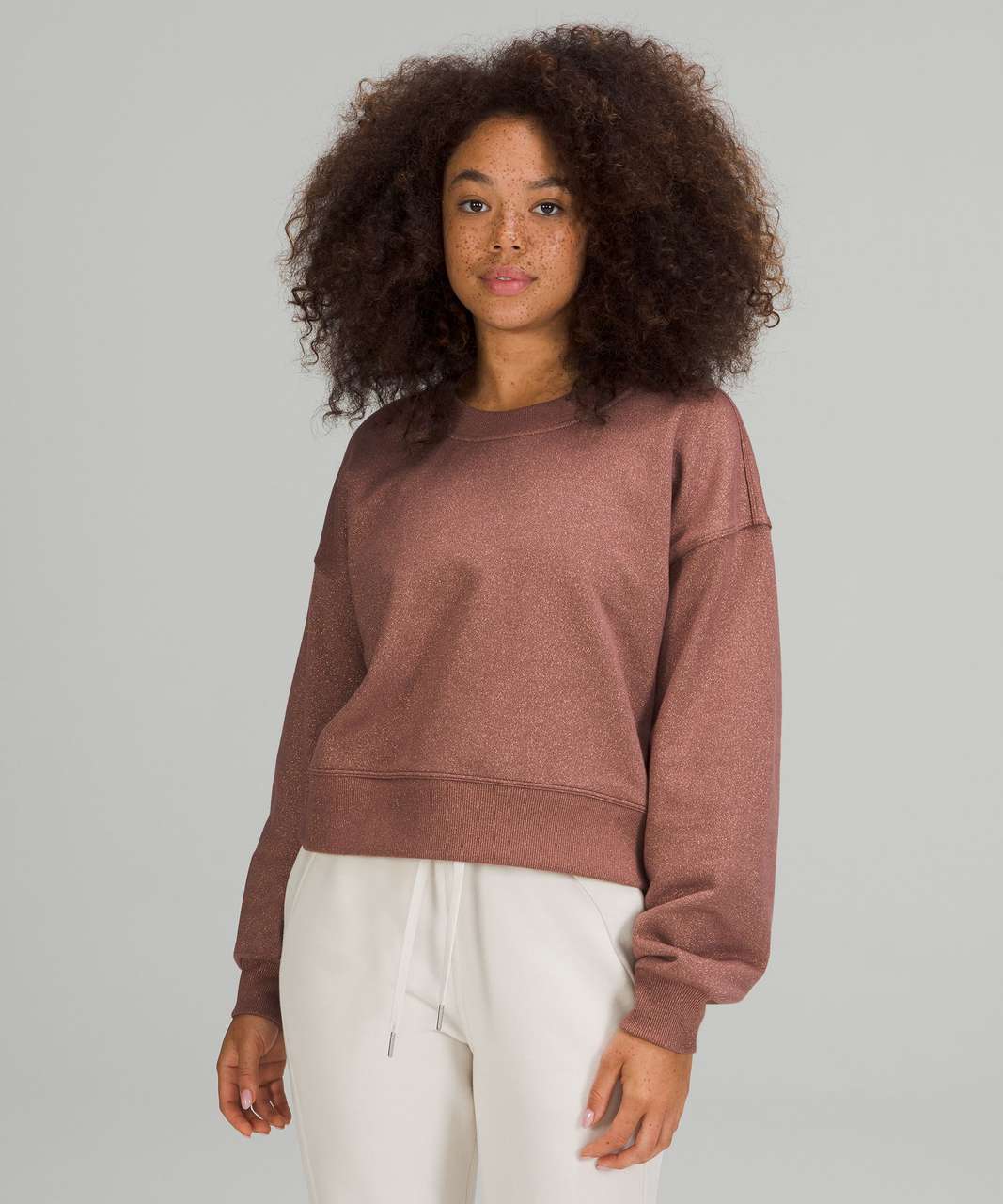 Lululemon Perfectly Oversized Cropped Crew *Spark - Smoky Topaz