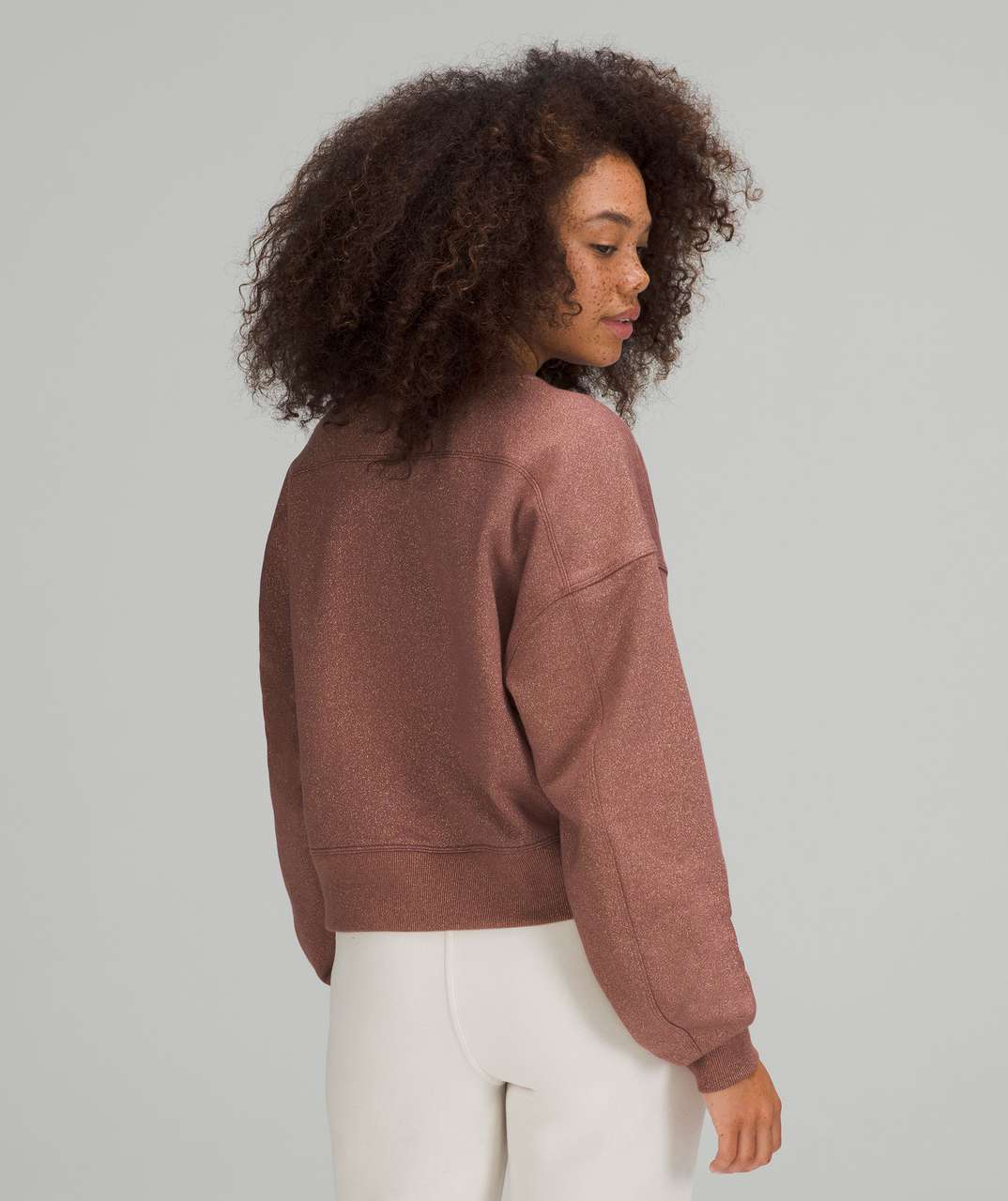 Lululemon Perfectly Oversized Cropped Crew *Spark - Smoky Topaz