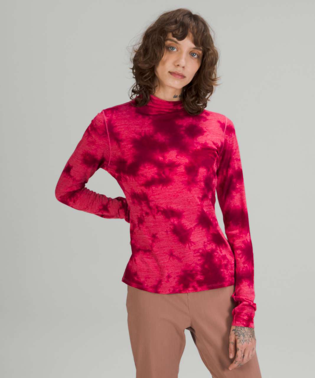 Lululemon lab Wool-Blend Tie Dye T-Shirt - Mimic Tie Dye Pink Dragonfruit  Wild Berry - lulu fanatics