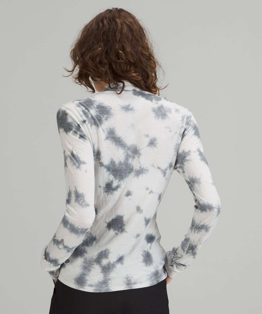 Lululemon lab Wool-Blend Tie Dye Long Sleeve Shirt - Mimic Tie Dye Vapor Asphalt Grey Graphite Grey