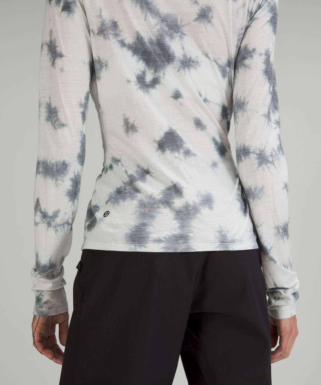 Lululemon lab Wool-Blend Tie Dye Long Sleeve Shirt - Mimic Tie Dye Vapor Asphalt Grey Graphite Grey