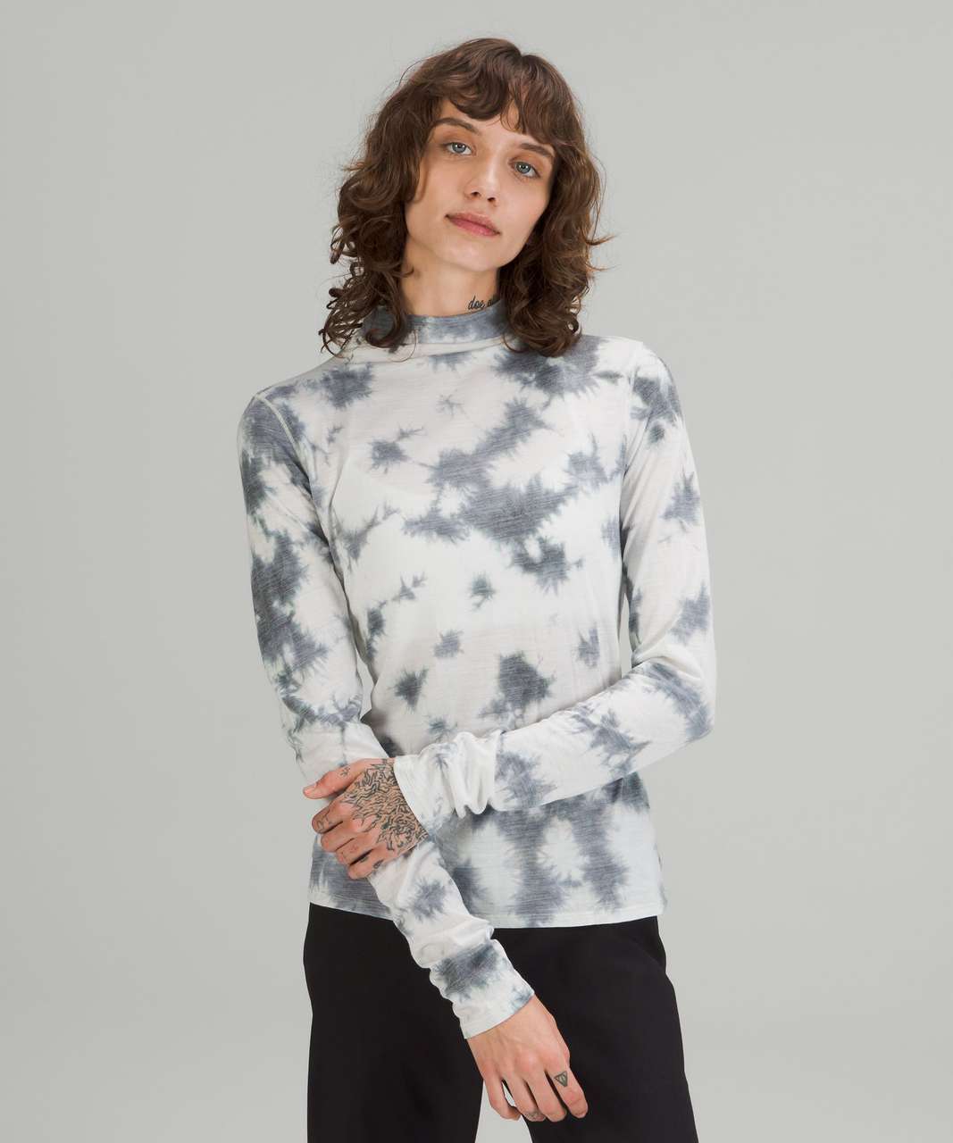 Lululemon Athletica Color Block Tie-dye Gray Sweatshirt Size 8 - 43% off