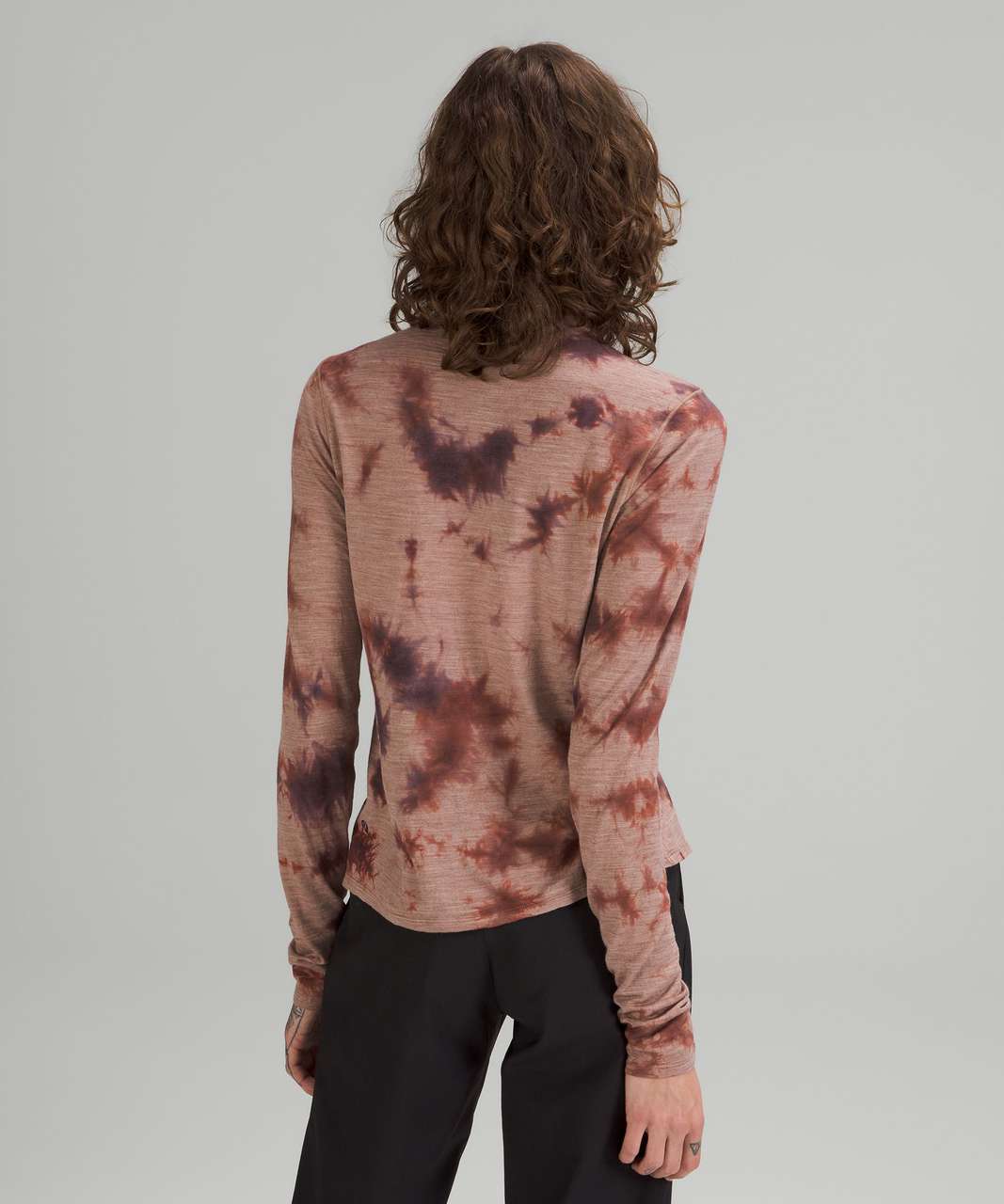 Lululemon lab Wool-Blend Tie Dye Long Sleeve Shirt - Mimic Tie Dye Dusty Bronze Ancient Copper Pelt