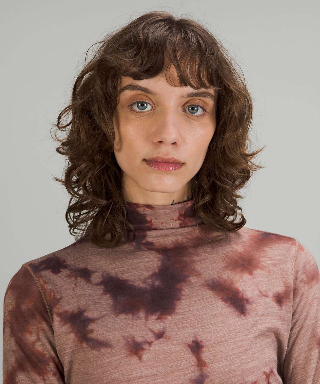 Lululemon lab Wool-Blend Tie Dye Long Sleeve Shirt - Mimic Tie Dye Dusty Bronze Ancient Copper Pelt