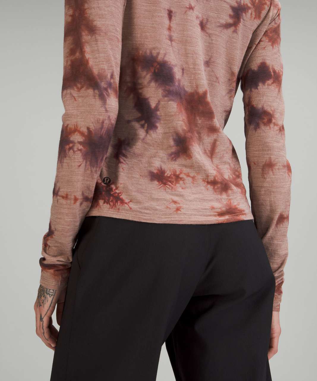 Lululemon lab Wool-Blend Tie Dye Long Sleeve Shirt - Mimic Tie Dye Dusty Bronze Ancient Copper Pelt