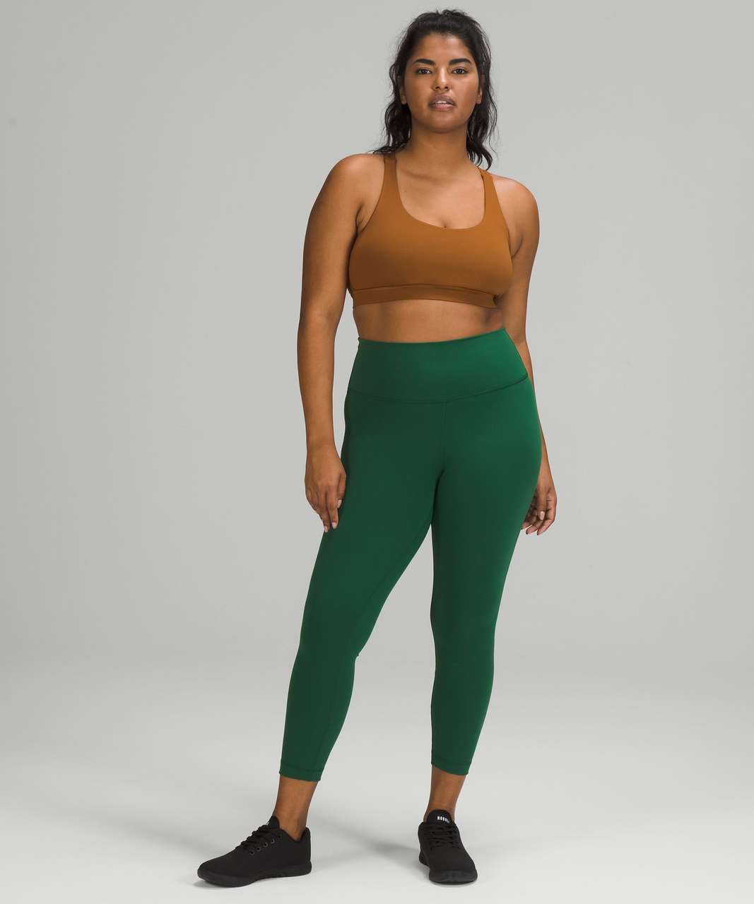 NWT Lululemon Wunder Train High Rise Tight 25 in green twill sz 20